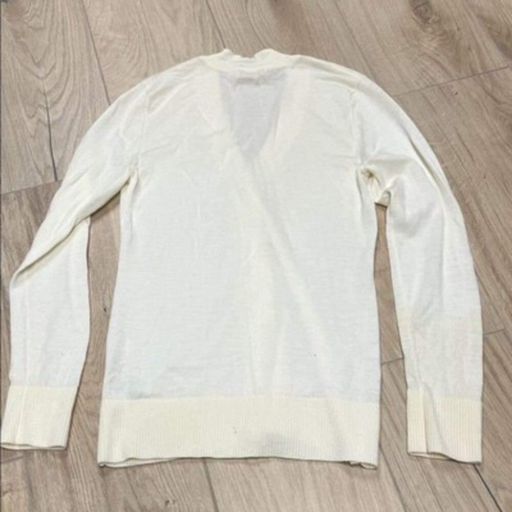 Tory Burch Cream Button-Front Cardigan - Picture 8 of 8